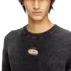 k-darren-d Cut-out ribbed jumper with Oval D plaque