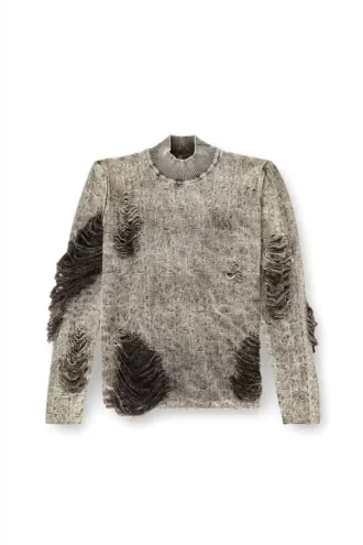 k-fjordi Destroyed jumper with floating yarns