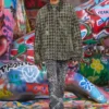 d-elmo-fsh Jacket in houndstooth-weave denim