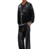 k-larence-cardigan-b Reverse-print cotton cardigan