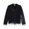 k-larence-cardigan-b Reverse-print cotton cardigan