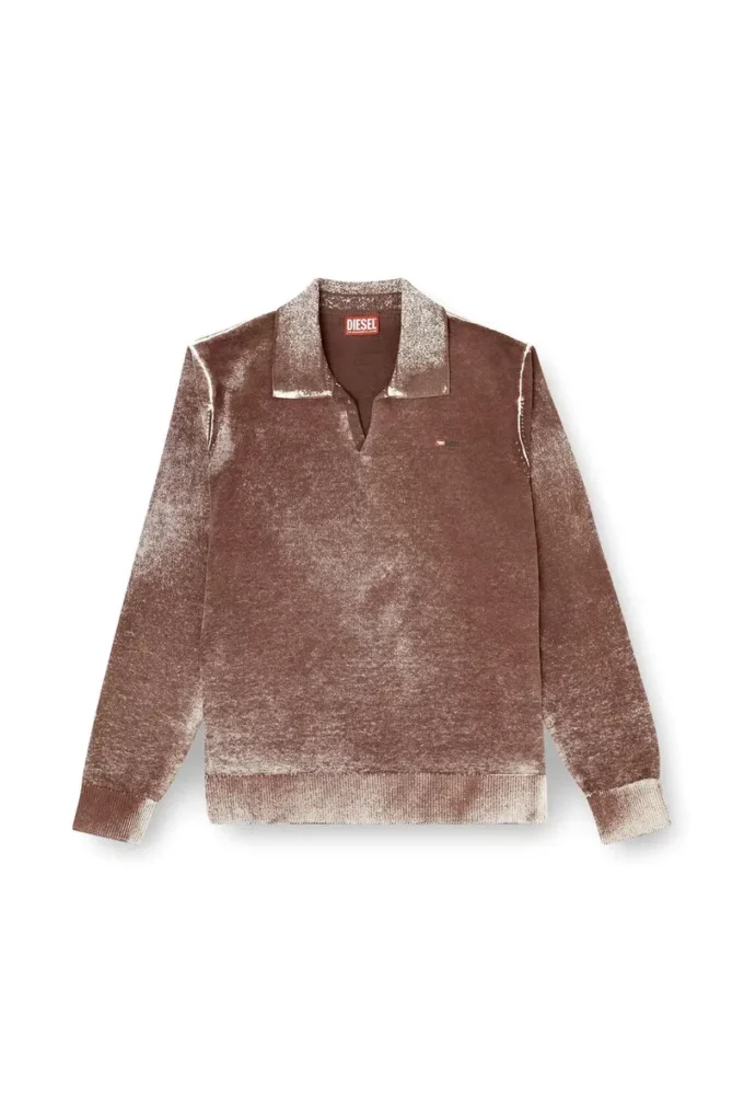k-lawrence Polo jumper with faded reverse print