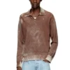 k-lawrence Polo jumper with faded reverse print