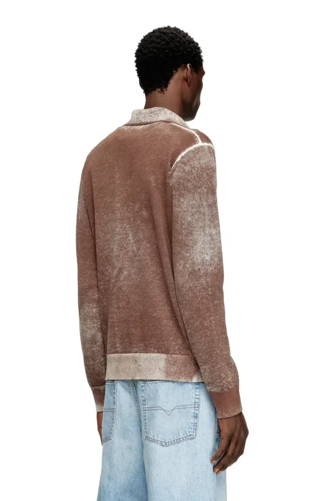 k-lawrence Polo jumper with faded reverse print