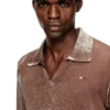 k-lawrence Polo jumper with faded reverse print
