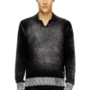 k-lorenzo Reverse-print polo jumper