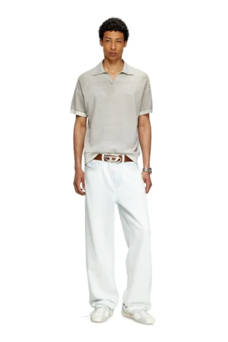 k-lorenzo-ss Reverse-print short-sleeve polo jumper