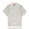 k-lorenzo-ss Reverse-print short-sleeve polo jumper
