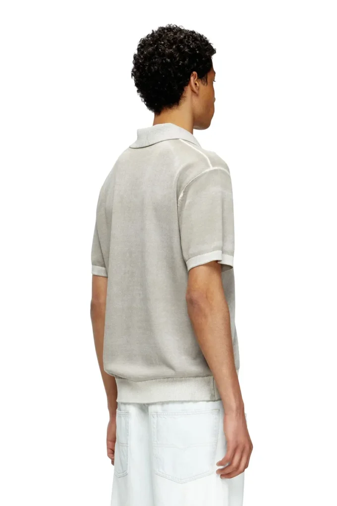 k-lorenzo-ss Reverse-print short-sleeve polo jumper