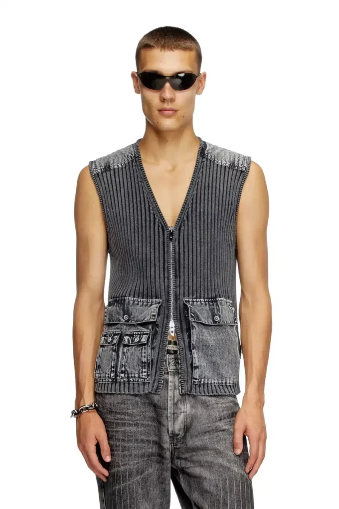 k-margie Utility vest with contrast panels