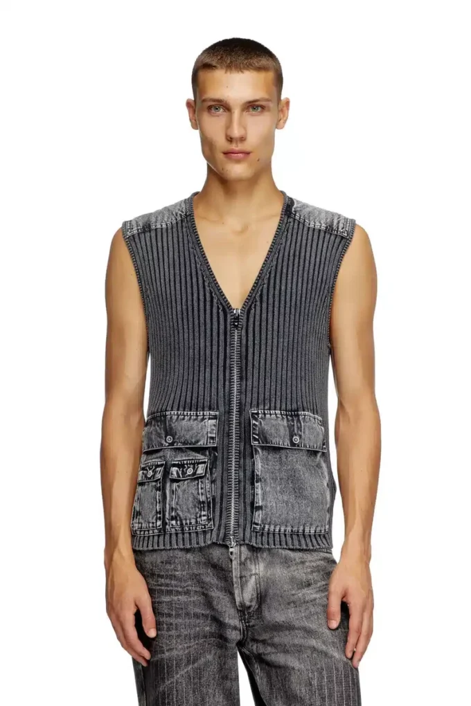 k-margie Utility vest with contrast panels