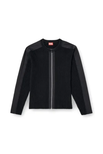 k-matty Zipped cardigan with utilitarian panels