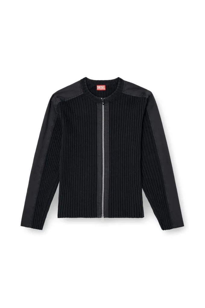 k-matty Zipped cardigan with utilitarian panels