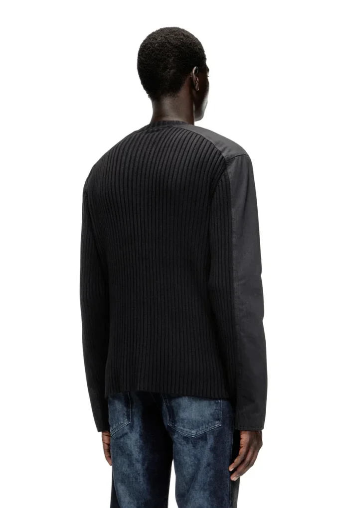 k-matty Zipped cardigan with utilitarian panels