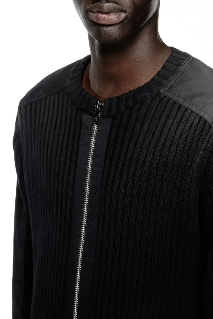 k-matty Zipped cardigan with utilitarian panels