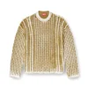 k-moise Reverse-print cable-knit jumper
