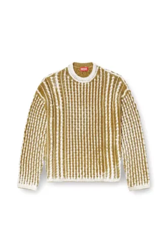 k-moise Reverse-print cable-knit jumper