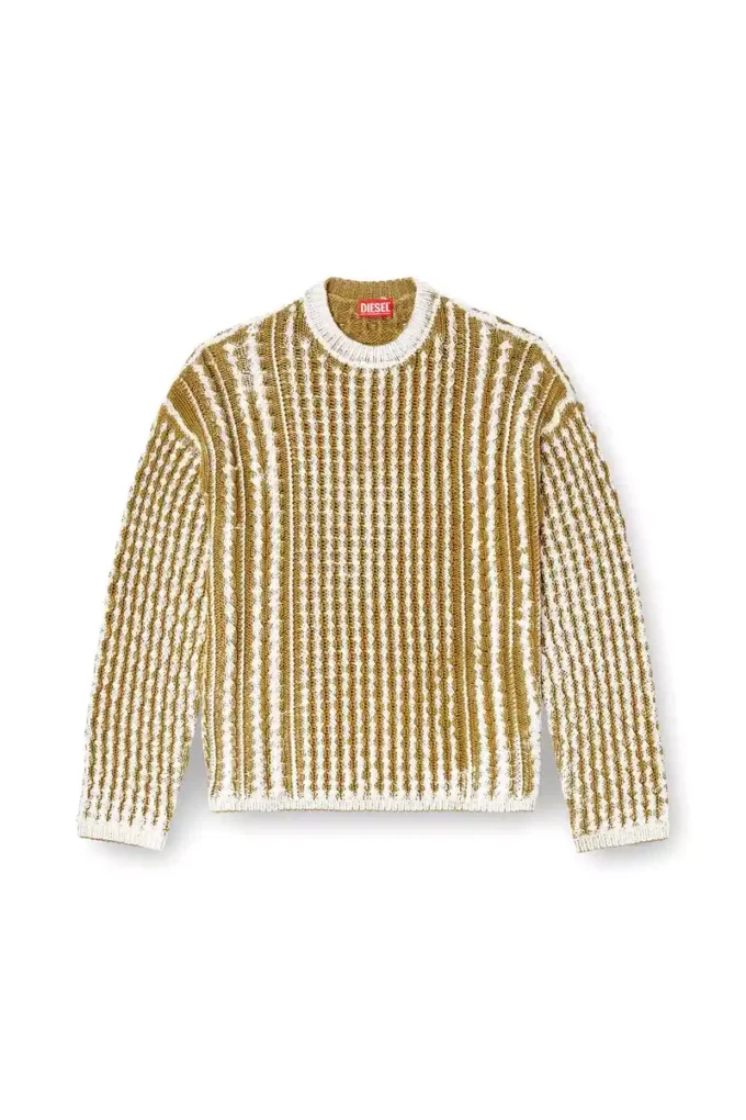 k-moise Reverse-print cable-knit jumper