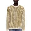 k-moise Reverse-print cable-knit jumper