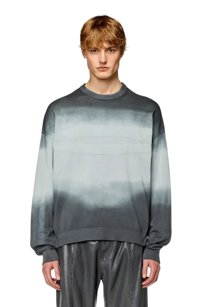k-nevil Dégradé jumper with oversized logo