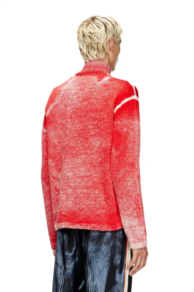k-oliba-jkt Inside-print striped zipped cardigan