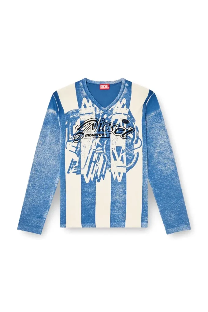 k-oliba-v Inside-print striped jumper