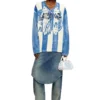 k-oliba-v Inside-print striped jumper