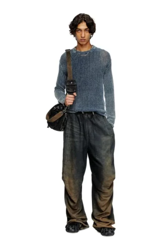 k-redros Mesh-knit jumper in denim yarn