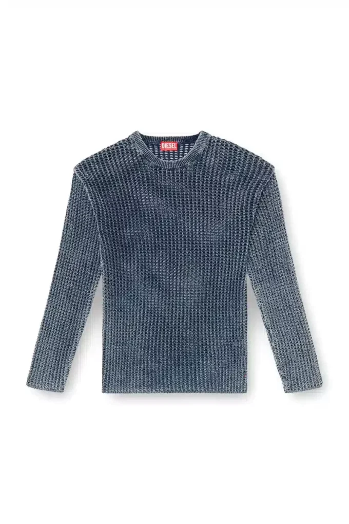 k-redros Mesh-knit jumper in denim yarn