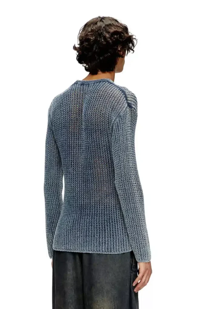 k-redros Mesh-knit jumper in denim yarn