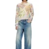 k-renton Linen jumper with medieval print