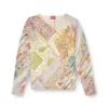 k-renton Linen jumper with medieval print