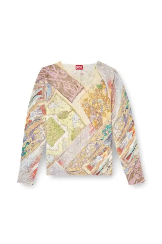 k-renton Linen jumper with medieval print