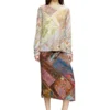 k-renton Linen jumper with medieval print