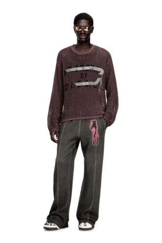 k-roch Long-sleeve mesh-knit top
