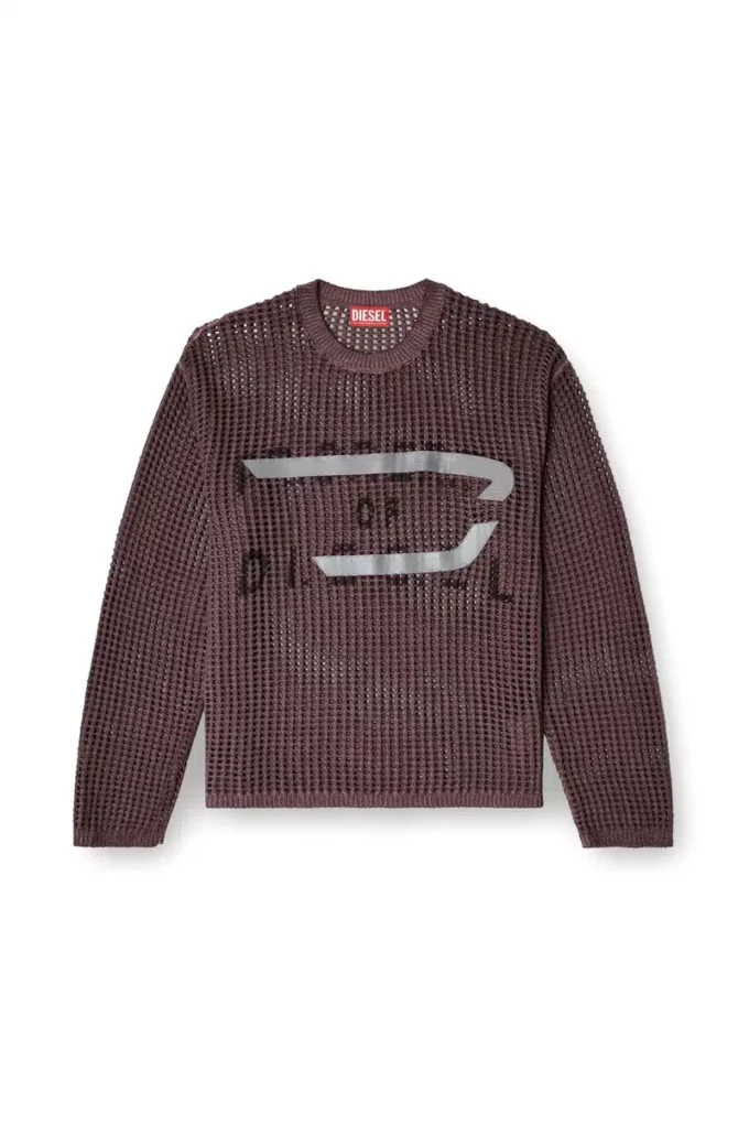 k-roch Long-sleeve mesh-knit top