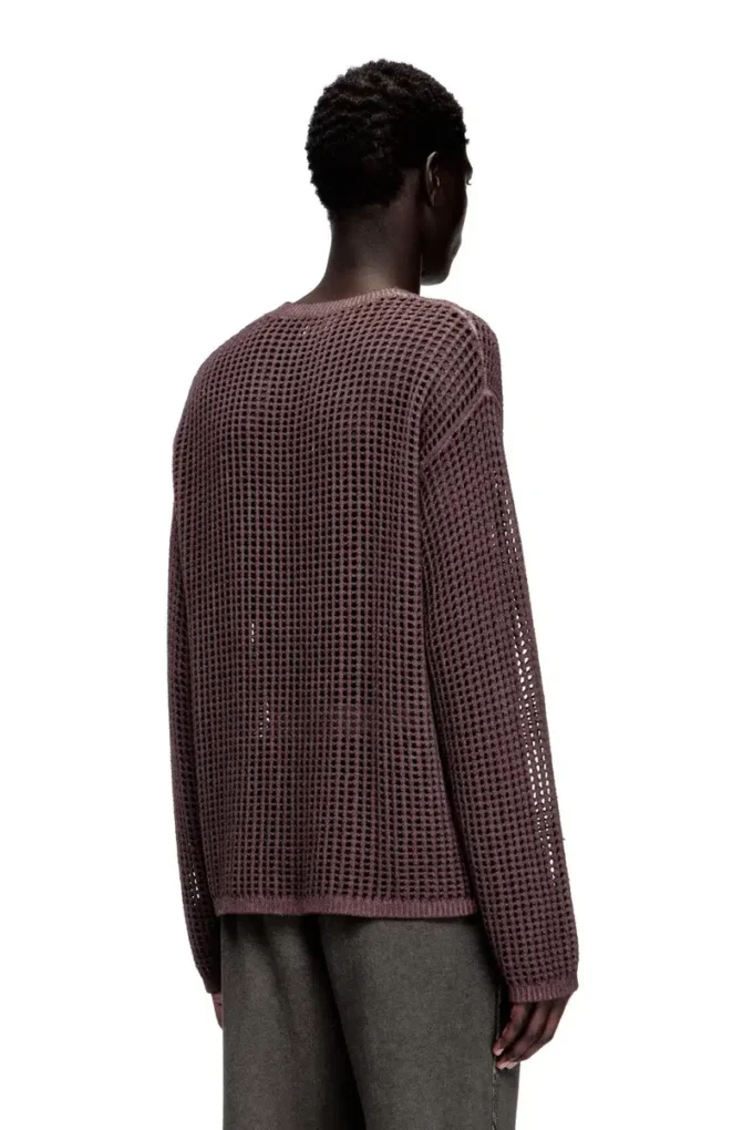 k-roch Long-sleeve mesh-knit top