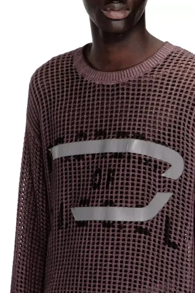 k-roch Long-sleeve mesh-knit top