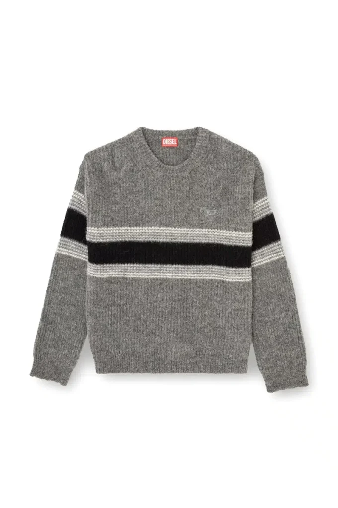 k-soren Striped jumper in alpaca blend