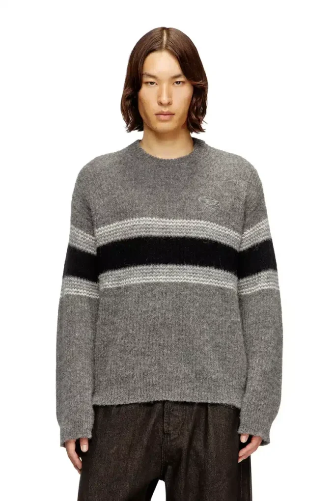 k-soren Striped jumper in alpaca blend