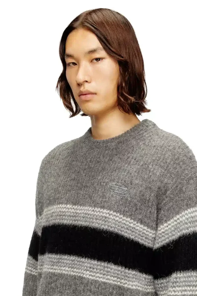 k-soren Striped jumper in alpaca blend