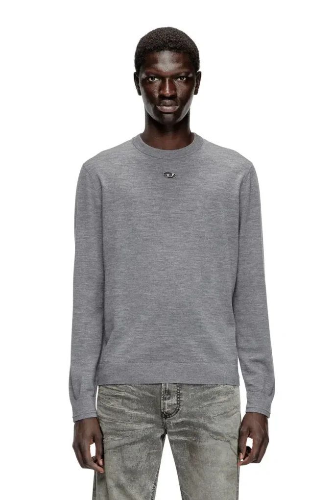 k-valiam Wool jumper with cut-out logo
