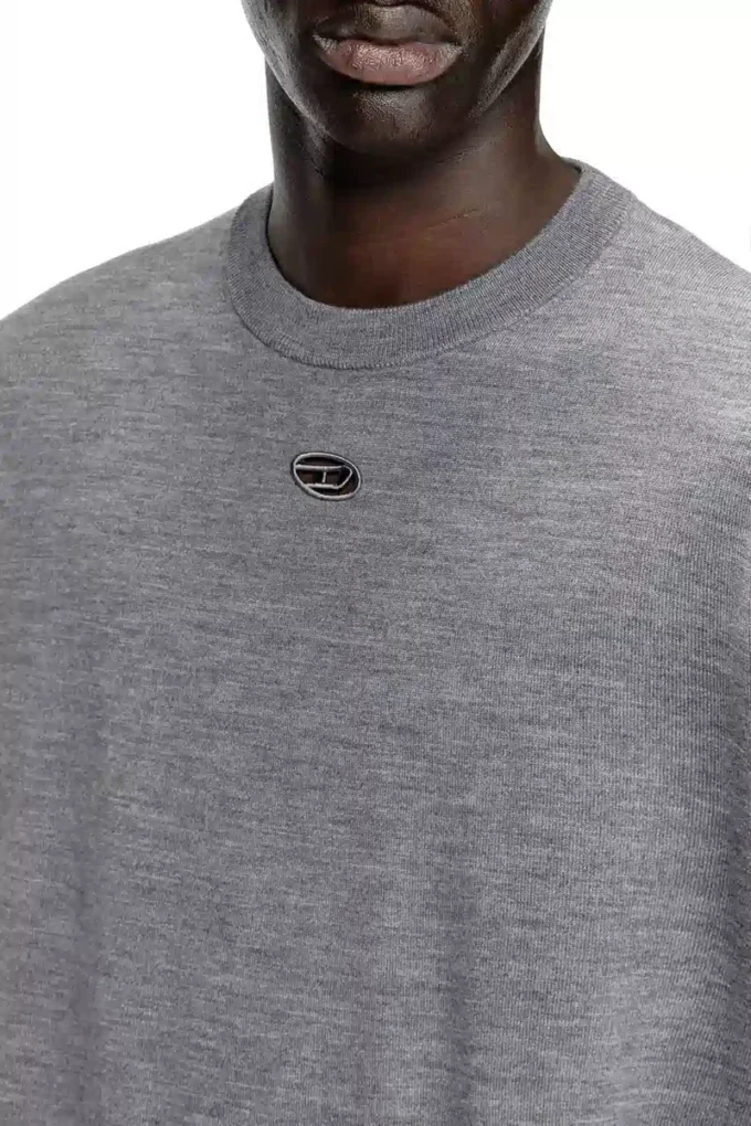 k-valiam Wool jumper with cut-out logo