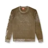 k-yorki Faded reverse-print jumper with lettering