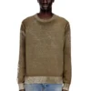 k-yorki Faded reverse-print jumper with lettering