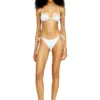 kate-d-core Bikini top with houndstooth graphic print