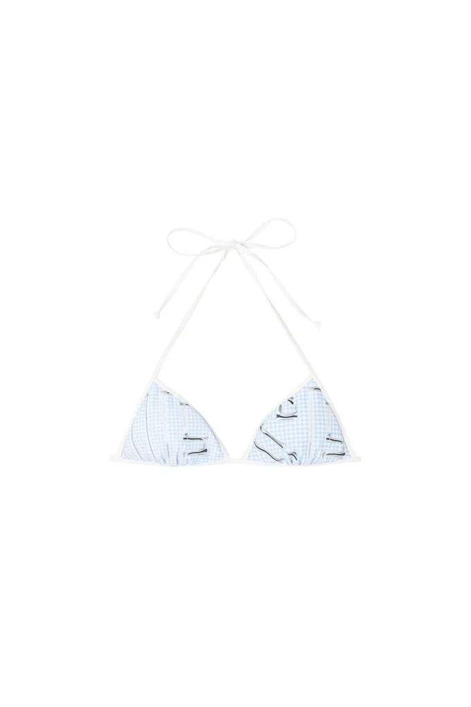 kate-d-core Bikini top with houndstooth graphic print