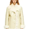 l-aconic Patent shearling jacket