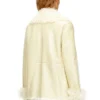 l-aconic Patent shearling jacket