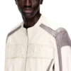 l-adam Colour-block leather biker jacket